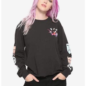 Nightmare Before Christmas Crop Long Sleeve